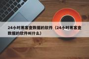 24小时黑客查数据的软件（24小时黑客查数据的软件叫什么）